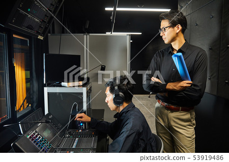 Young men stage operator Young men stage operator 53919486