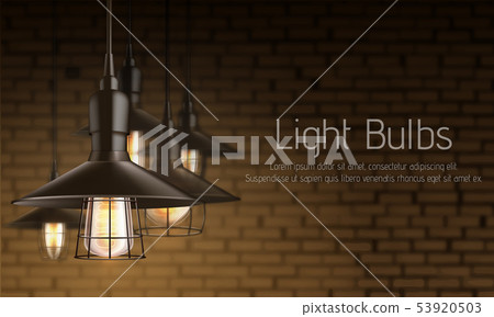 Light equipment shop 3d realistic vector banner Light equipment shop 3d realistic vector banner 53920503