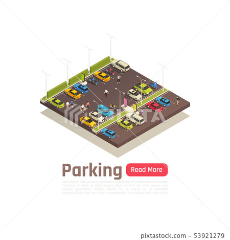 Isometric Isolated City Composition - Stock Illustration [53921279] - PIXTA