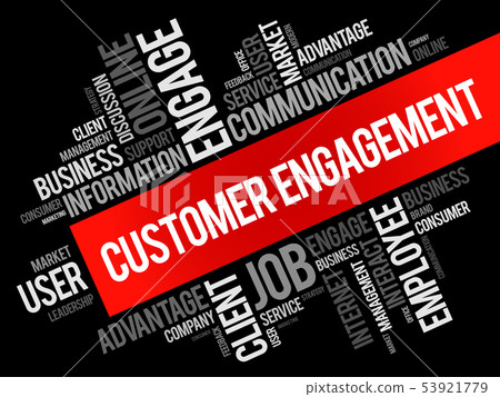 Customer engagement word cloud collage Customer engagement word cloud collage 53921779
