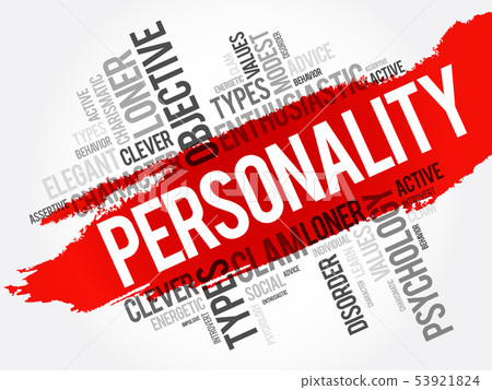 Personality word cloud collage 53921824