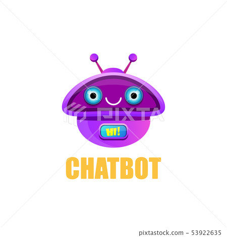 cute chatbot character isolated on white background. Vector Funny robot assistant, chatter bot cute chatbot character isolated on white background. Vector Funny robot assistant, chatter bot 53922635