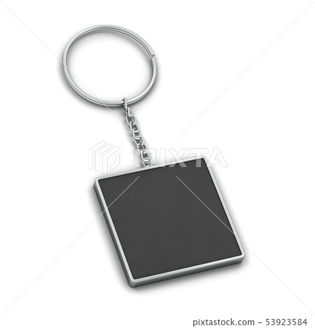 Blank Metallic Keychain Mockup Stock Illustration 53923584 Pixta