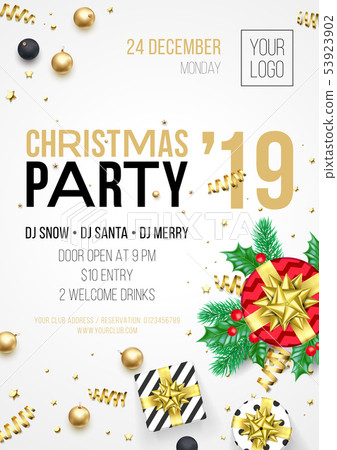 Christmas party vector invitation poster Christmas party vector invitation poster 53923902