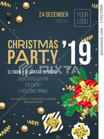 Christmas party vector invitation poster 53923906