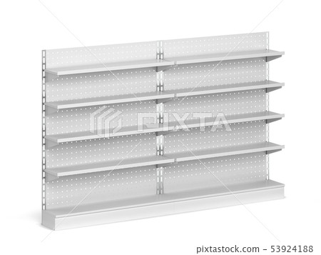Empty market shelves mockup 53924188