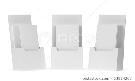 Download Blank Brochure Holder Mockup Stock Illustration 53924203 Pixta Yellowimages Mockups