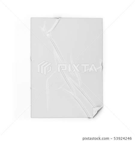 Adhesive poster or sticker on a surface mockup 53924246