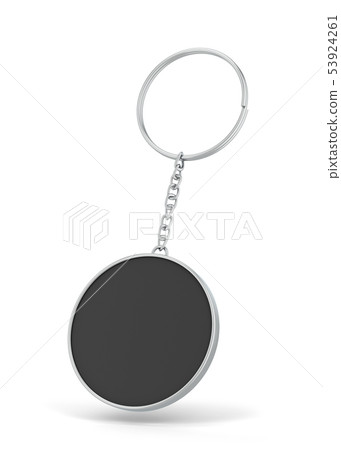 Blank metallic keychain mockup Blank metallic keychain mockup 53924261