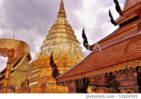 Landscape of Chiang Mai Doi Suthep Temple [Thailand, Chiang Mai] 53924505