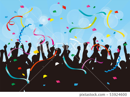 人們為獲勝的杯子而歡欣鼓舞 53924600