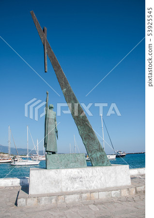 Statue of Pythagorion on the island of Samos. Statue of Pythagorion on the island of Samos. 53925545