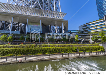 東京天空樹和Kitajuma河風景 53926619