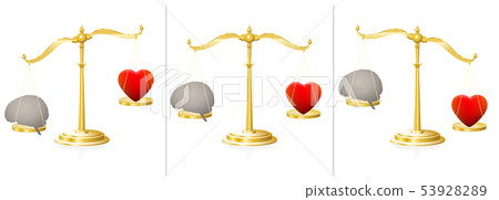 Mind Soul Balance Scale Heart Brains Weight Mind Soul Balance Scale Heart Brains Weight 53928289