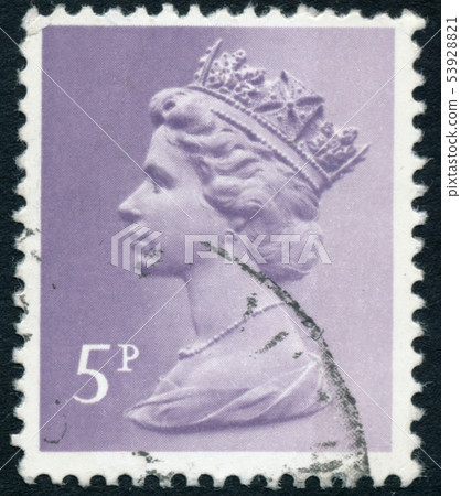 Vintage stamp printed in Great Britain 1971 shows Vintage stamp printed in Great Britain 1971 shows 53928821