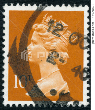 Vintage stamp printed in Great Britain 1971 shows Vintage stamp printed in Great Britain 1971 shows 53928822