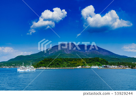 [鹿兒島縣]鹿兒島灣的櫻島 53929244
