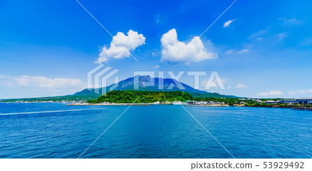 [鹿兒島縣]鹿兒島灣的櫻島 53929492