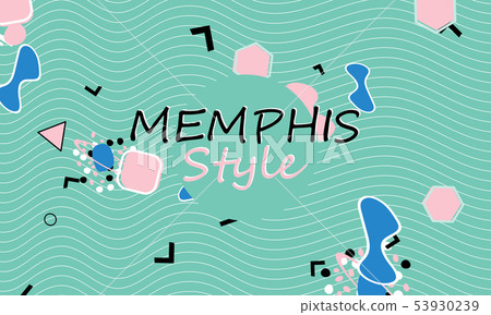 Memphis. 90s pattern. Geometric shapes Memphis. 90s pattern. Geometric shapes 53930239