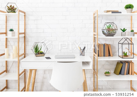 Scandinavian style interior concept, modern working place Scandinavian style interior concept, modern working place 53931254