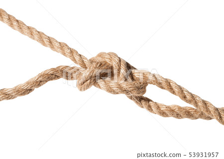 knot of slipped figure-eight noose close up 53931957