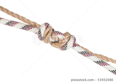 another side of Ring Knot joining two ropes 53932080