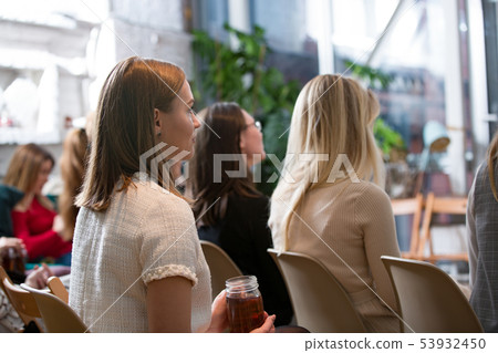 Abstract people lecture in seminar room, education or training concept Abstract people lecture in seminar room, education or training concept 53932450