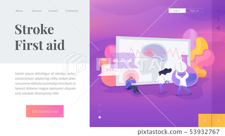 Stroke landing page concept 53932767