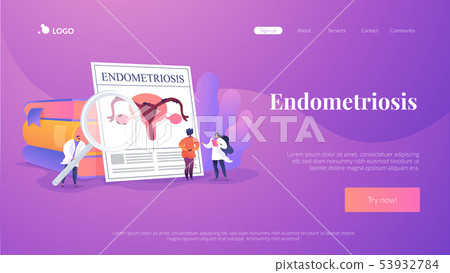 Endometriosis landing page concept Endometriosis landing page concept 53932784