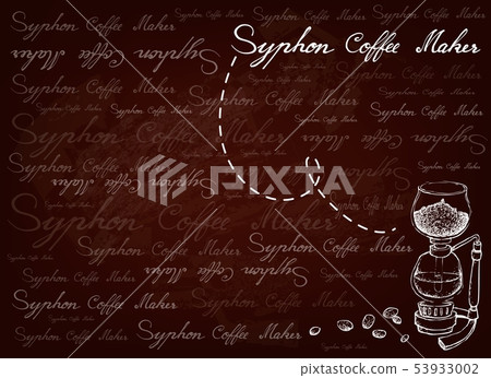 Hand Drawn Background of Syphon Coffee Maker 53933002