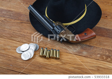 Wild West background - smith and wesson revolver Wild West background - smith and wesson revolver 53933318