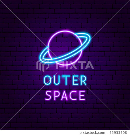Outer Space Neon Label 53933508