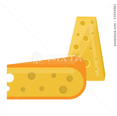 fresh cheese variety italian dinner icon flat dairy food and milk camembert piece delicatessen gouda 53934961