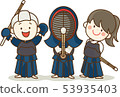 Boys and girls enjoying kendo 53935403