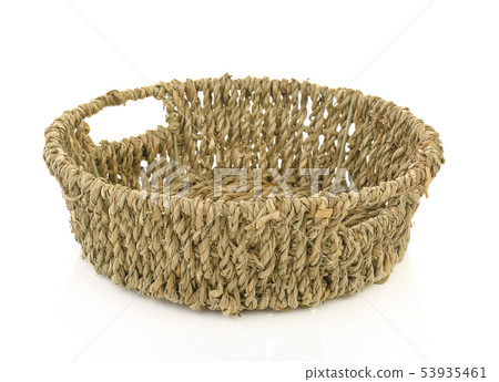 vintage weave wicker basket on white background 53935461