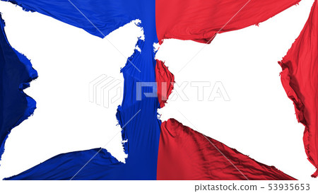 Destroyed Paris city flag Destroyed Paris city flag 53935653