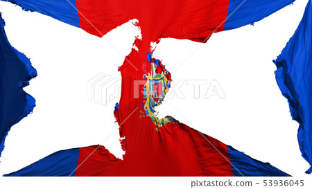 Destroyed Quito city flag Destroyed Quito city flag 53936045