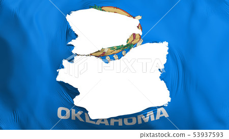 Tattered Oklahoma state flag 53937593