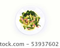 Stir-fried mayonnaise with lettuce and bacon 53937602
