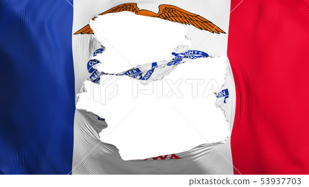 Tattered Iowa state flag Tattered Iowa state flag 53937703