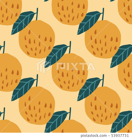 Organic apples and leaves seamless pattern. Cute Organic apples and leaves seamless pattern. Cute 53937731