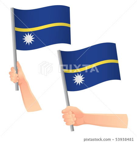 Nauru flag in hand icon Nauru flag in hand icon 53938481