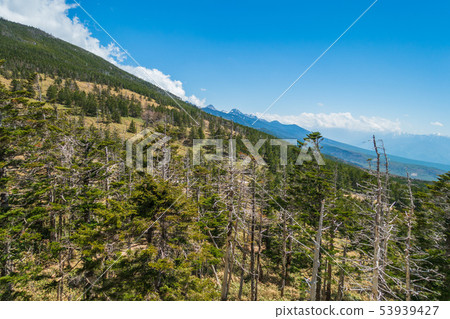 Shibikiyama foot (front) · Yatsugatake mountain range (back): Taken from the sky eye Hadano city Shibikiyama foot (front) · Yatsugatake mountain range (back): Taken from the sky eye Hadano city 53939427
