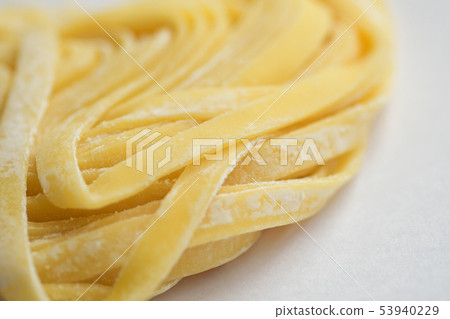 Fettuccine Fitchuccine Fresh pasta Flour Noodles Italian White back Food Food 53940229