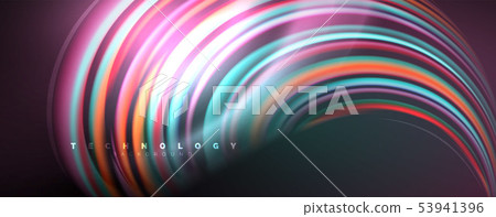 Fluid color swirls on black. Modern background with trendy design Fluid color swirls on black. Modern background with trendy design 53941396