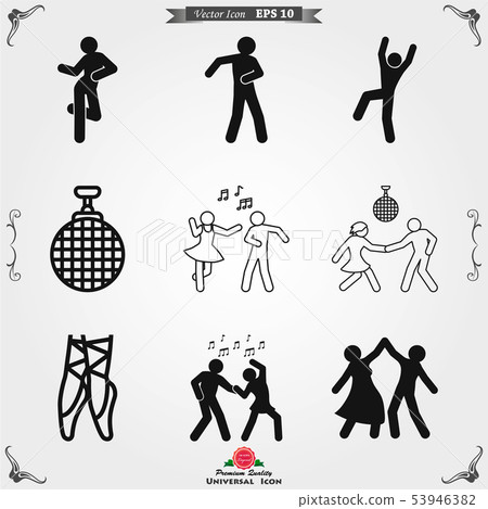 Dancing vector icon. Illustration on background, 53946382