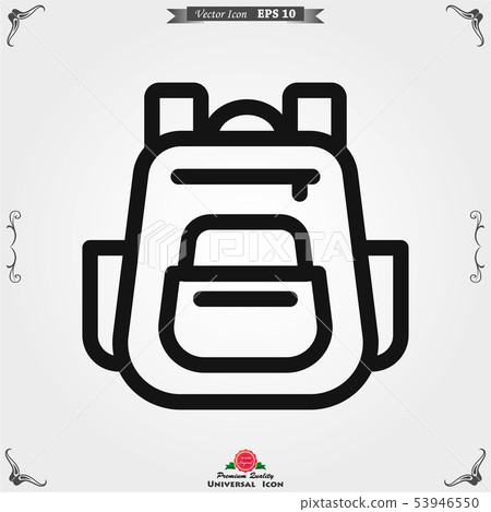 Backpack solid icon. Luggage symbol design, Backpack solid icon. Luggage symbol design, 53946550