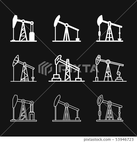 Oil pump icon logo, illustration, vector sign 53946723