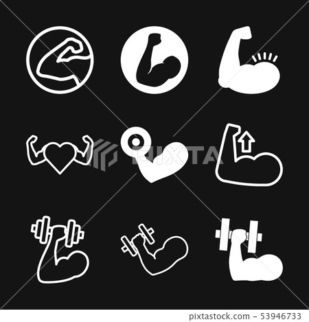 Muscle icon logo, illustration, vector sign symbol Muscle icon logo, illustration, vector sign symbol 53946733