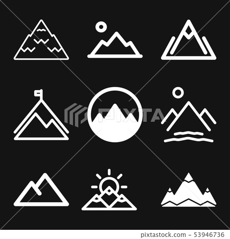 Mountain icon logo, illustration, vector sign Mountain icon logo, illustration, vector sign 53946736